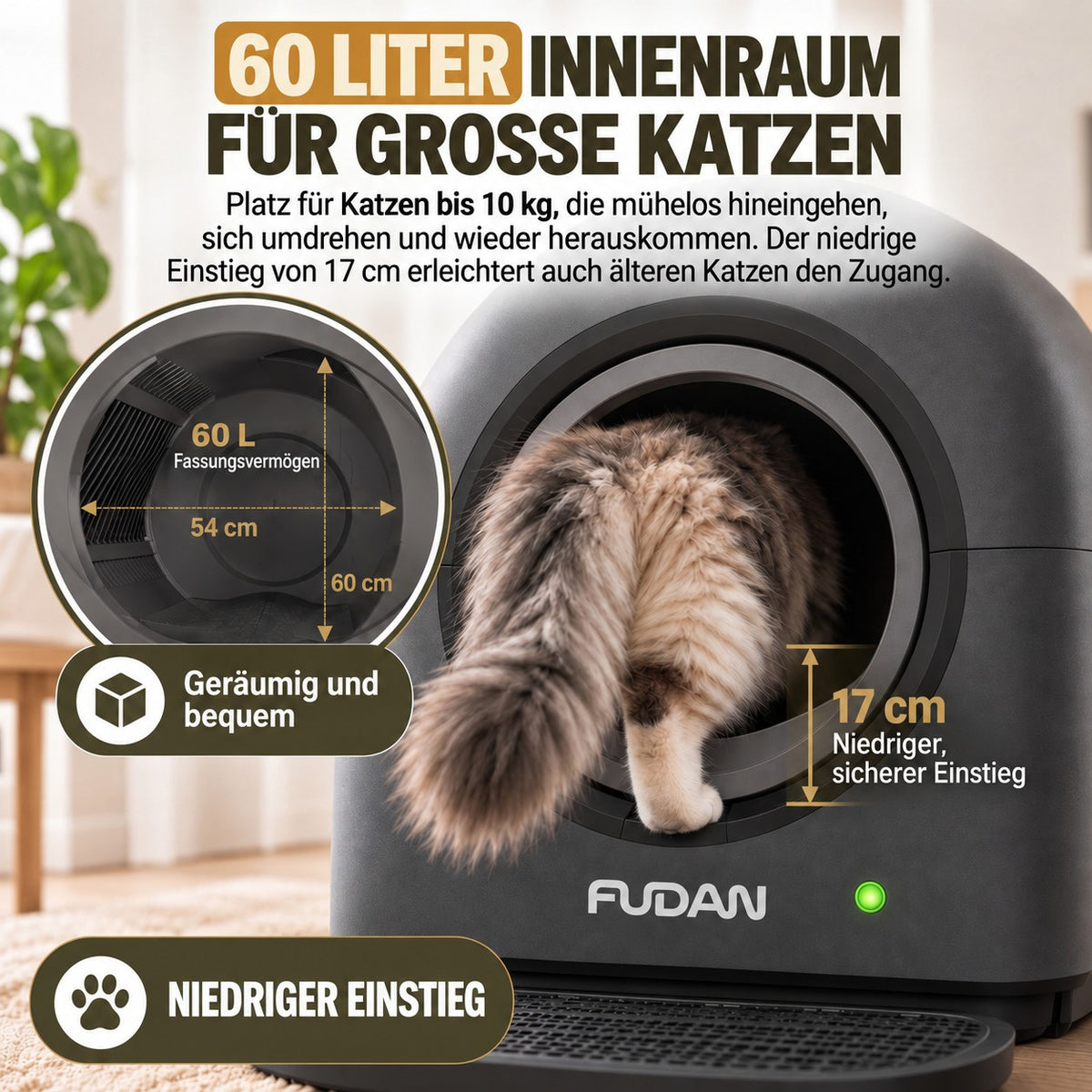 60 Liter Innenraum