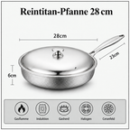 Reintitan-Pfanne 28 cm Maße und Herdarten